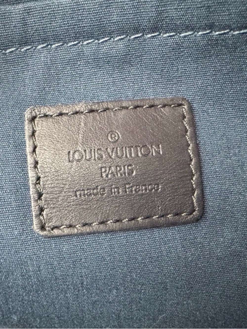Louis Vuitton Blue Monogram Duffel Bag with Gold Hardware - Picture 6 of 9